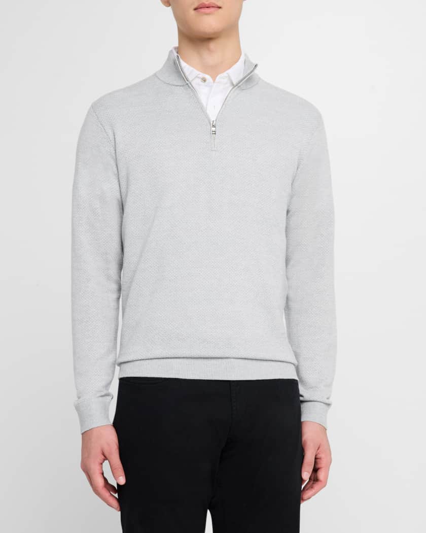 Men's Ashland Jacquard Quarter-Zip Sweater