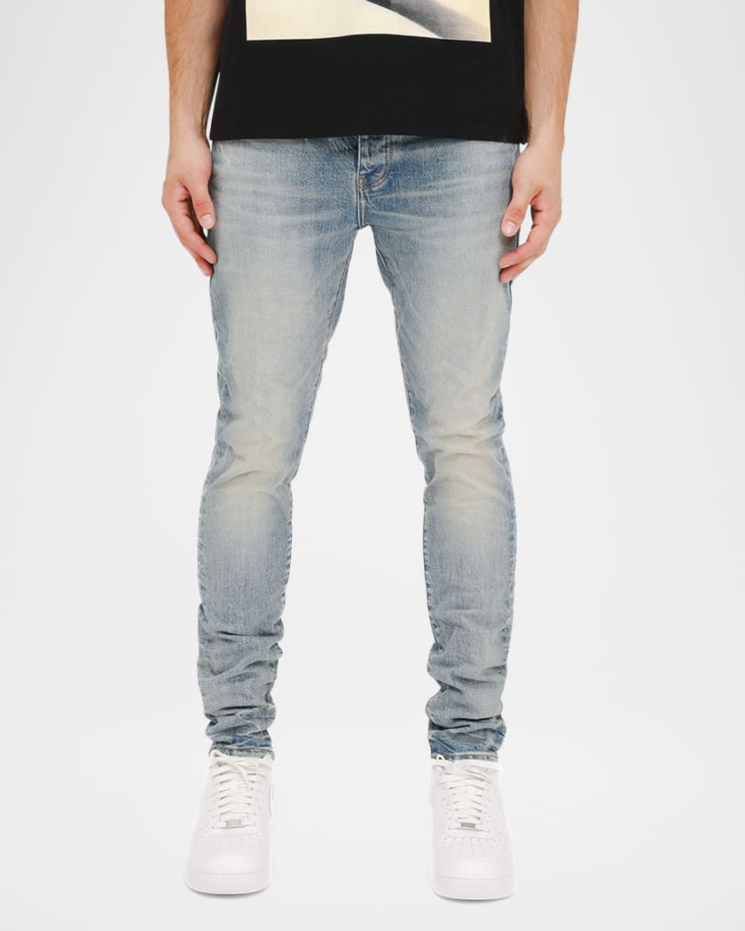 Men's Light-Wash Skinny Jeans