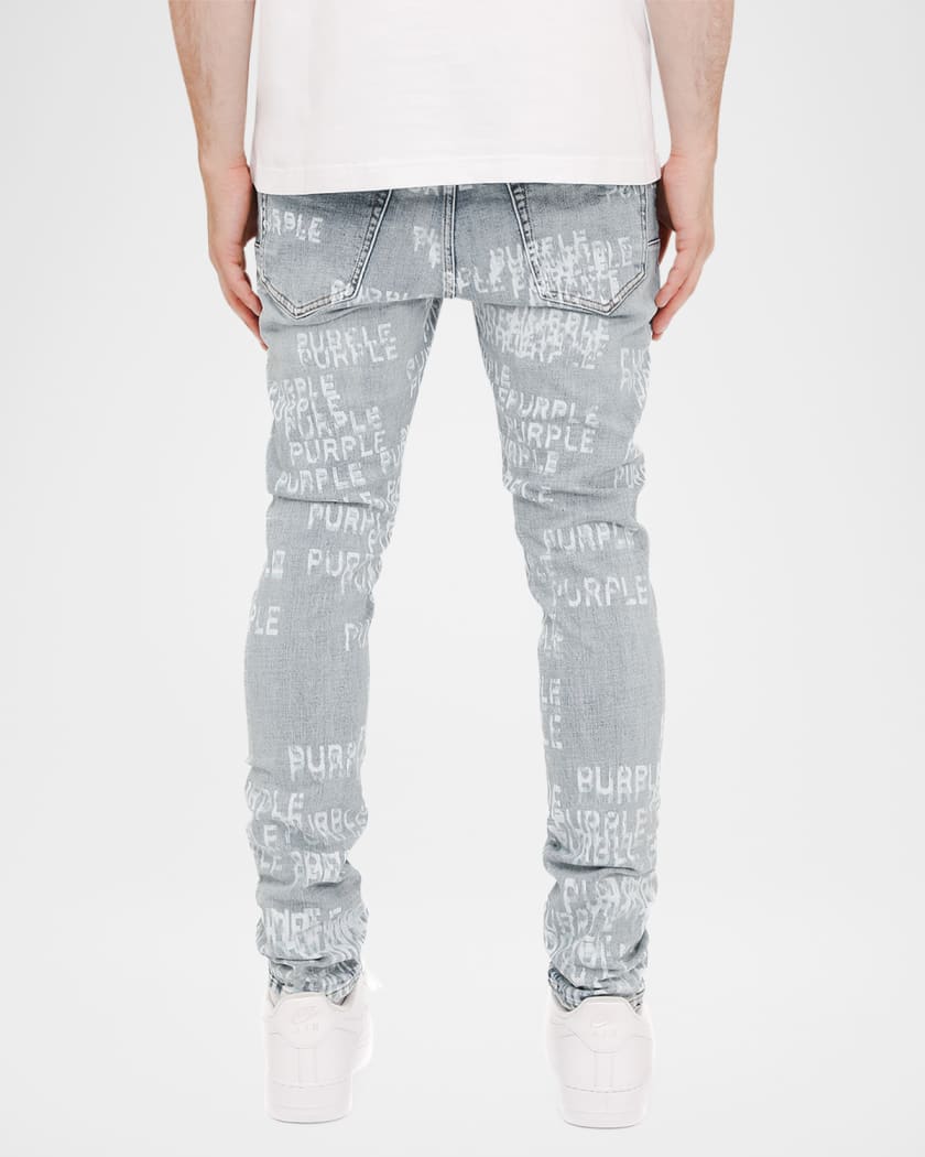 Men's Repeat-Logo Skinny Jeans