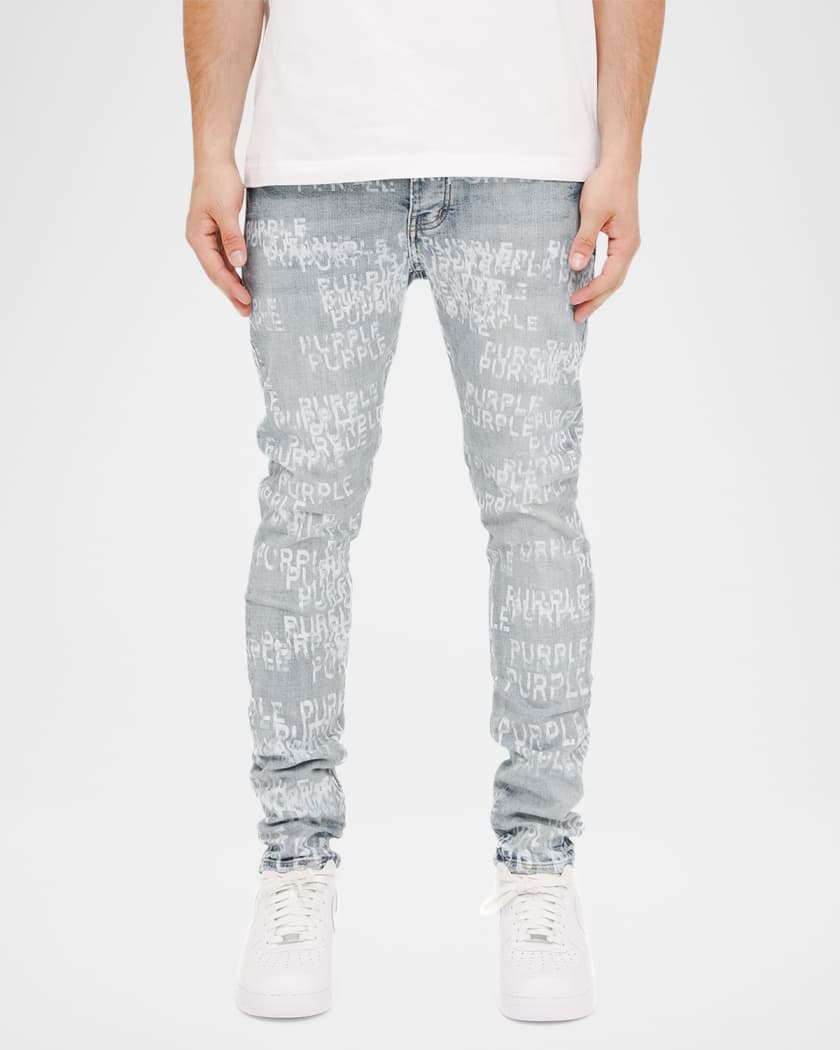 Men's Repeat-Logo Skinny Jeans
