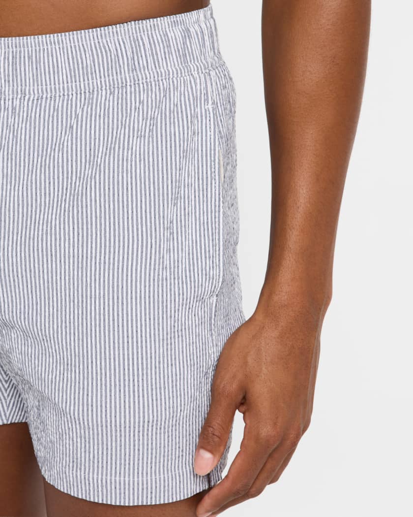 グランドホールセール Stripe Seersucker Charles Men's Onia Swim 5 Trunks, ステンカラーコート