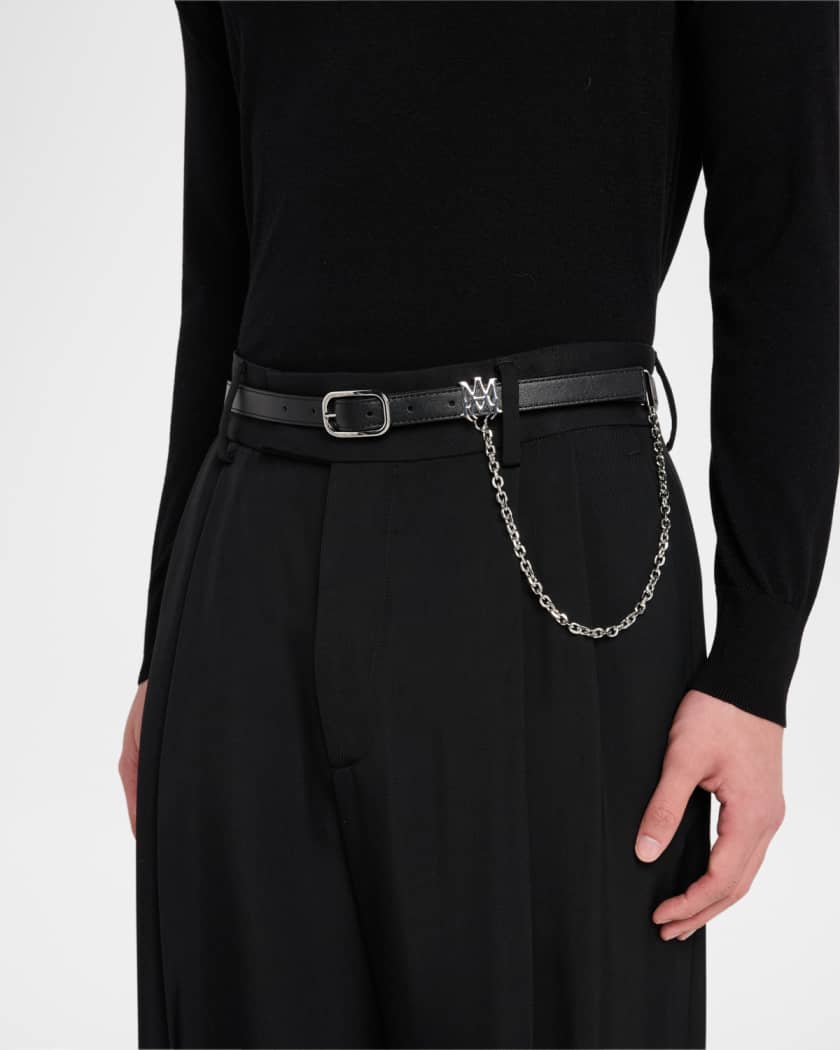 Men's Leather MA Chain Belt