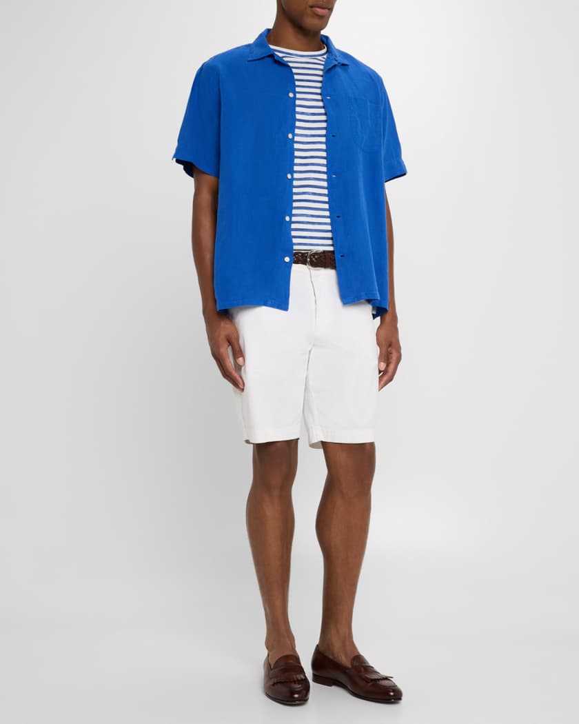 Men's Slub Linen Camp Shirt