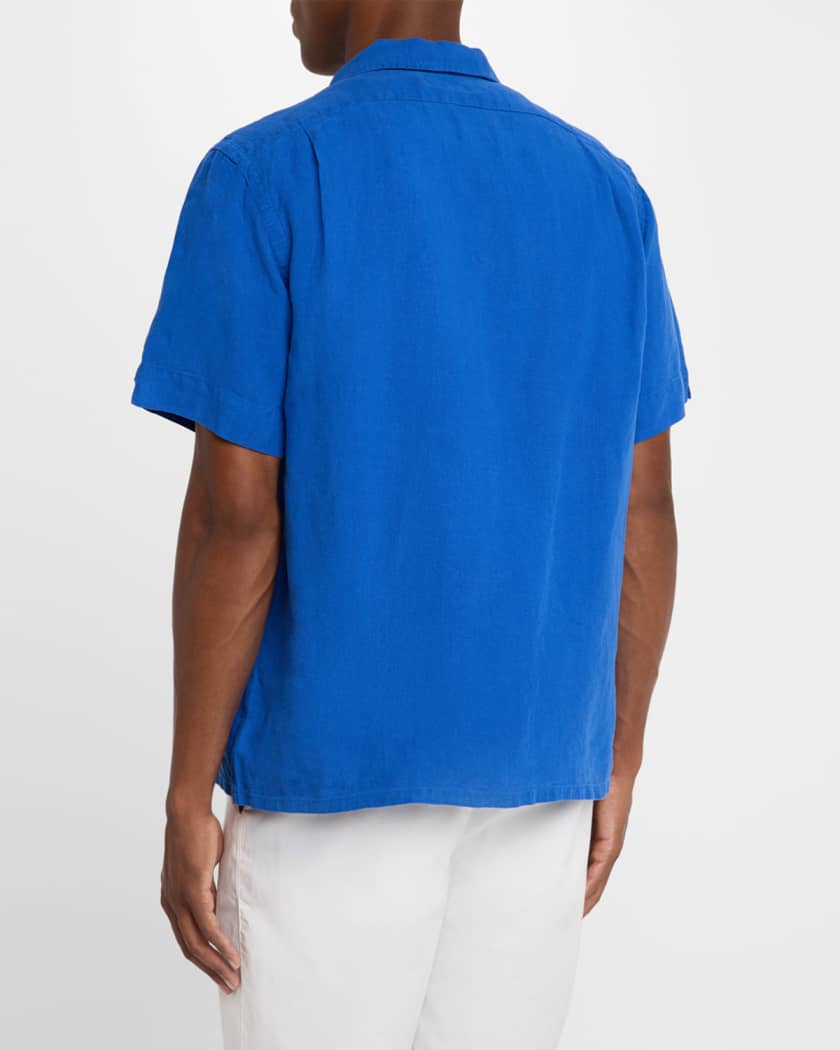 Men's Slub Linen Camp Shirt