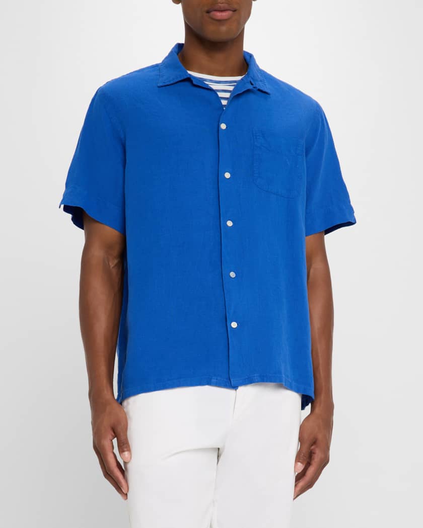 Men's Slub Linen Camp Shirt