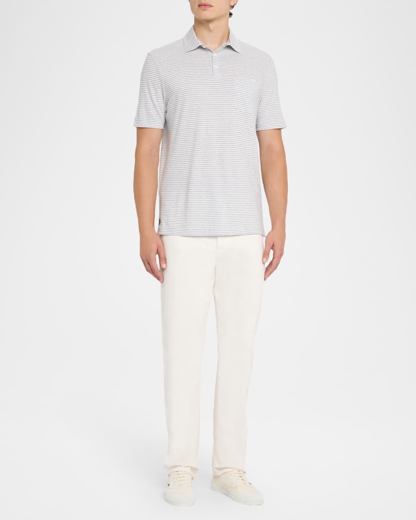 Men's Striped Lisle Polo Shirt
