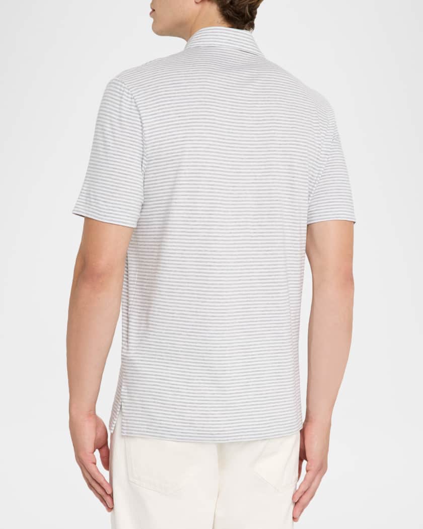 Men's Striped Lisle Polo Shirt