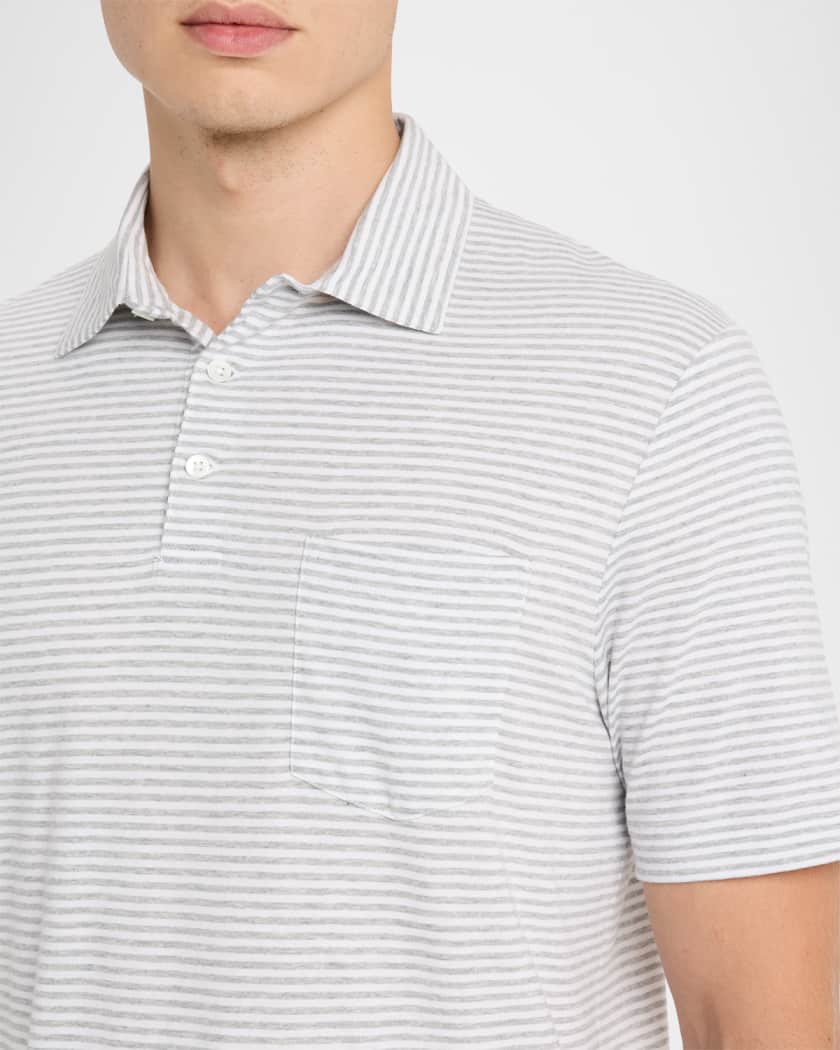 Men's Striped Lisle Polo Shirt