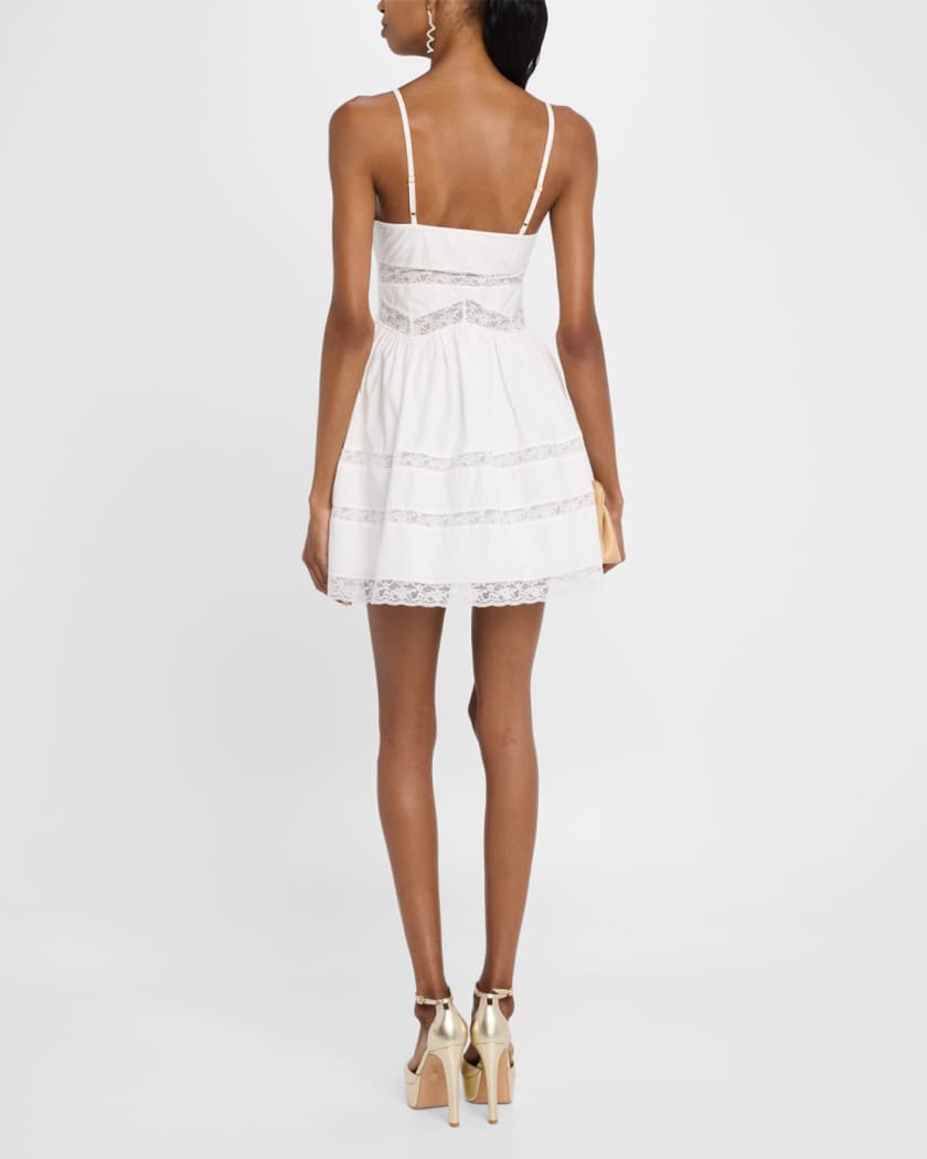 Zima Lace-Trim Mini Dress