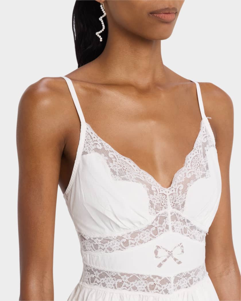 Zima Lace-Trim Mini Dress