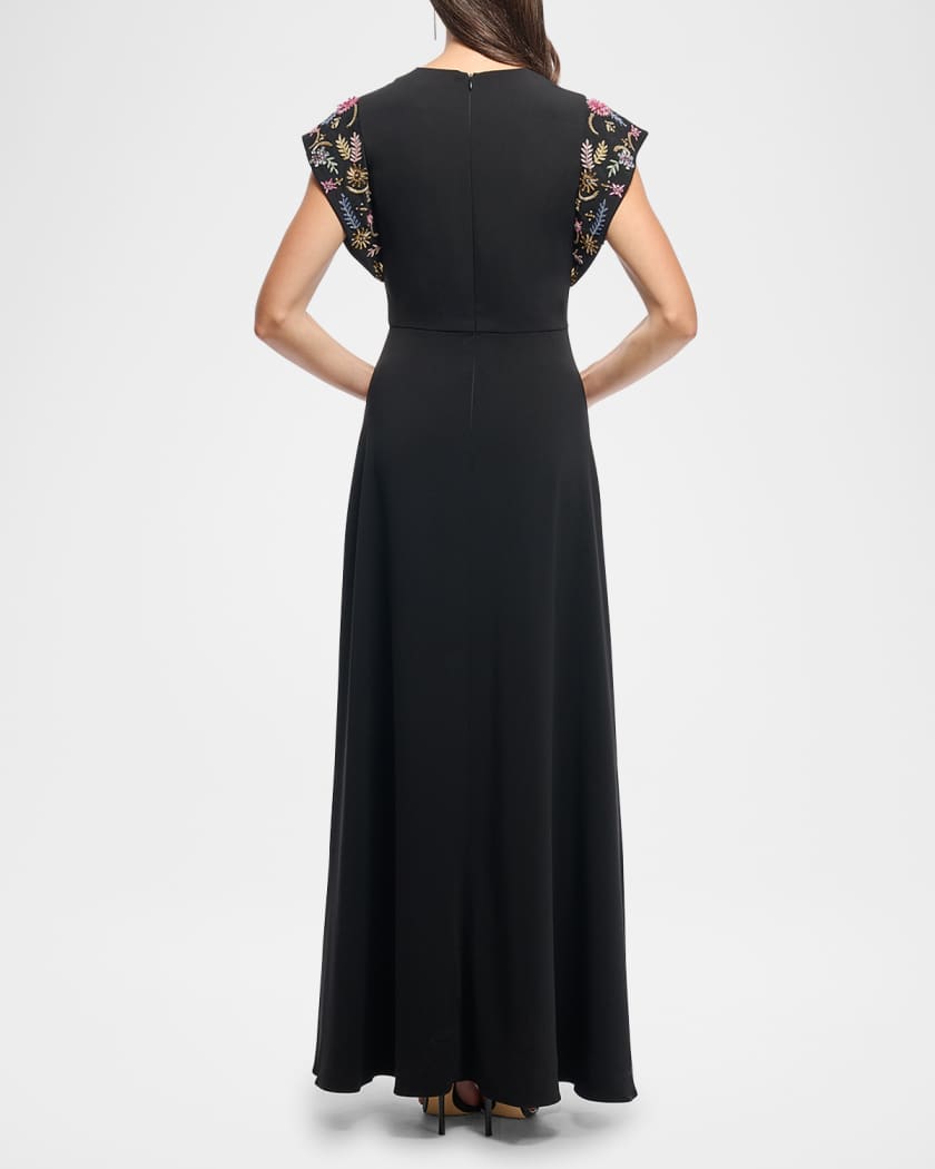 Matassa Floral Embellished Empire Gown 