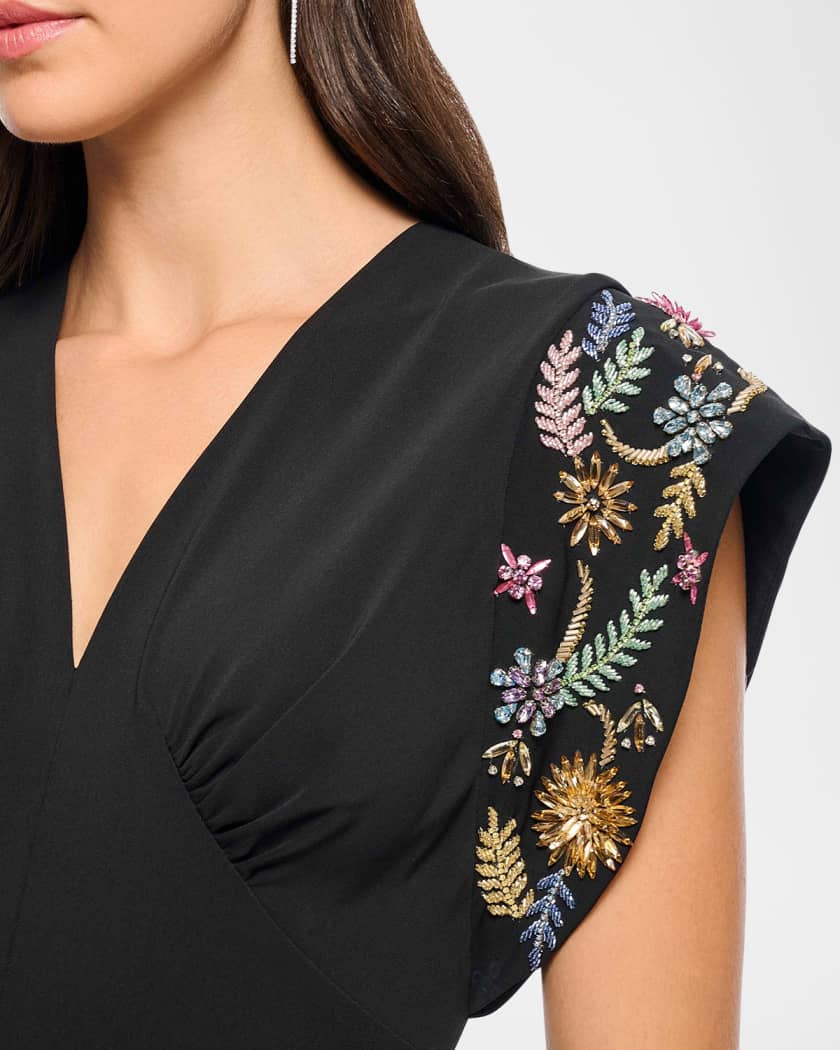 Matassa Floral Embellished Empire Gown 