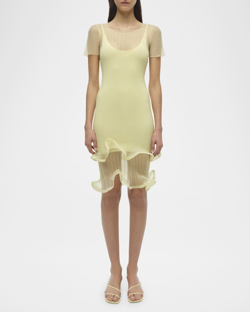 Jett Short-Sleeve Ruffle Dress