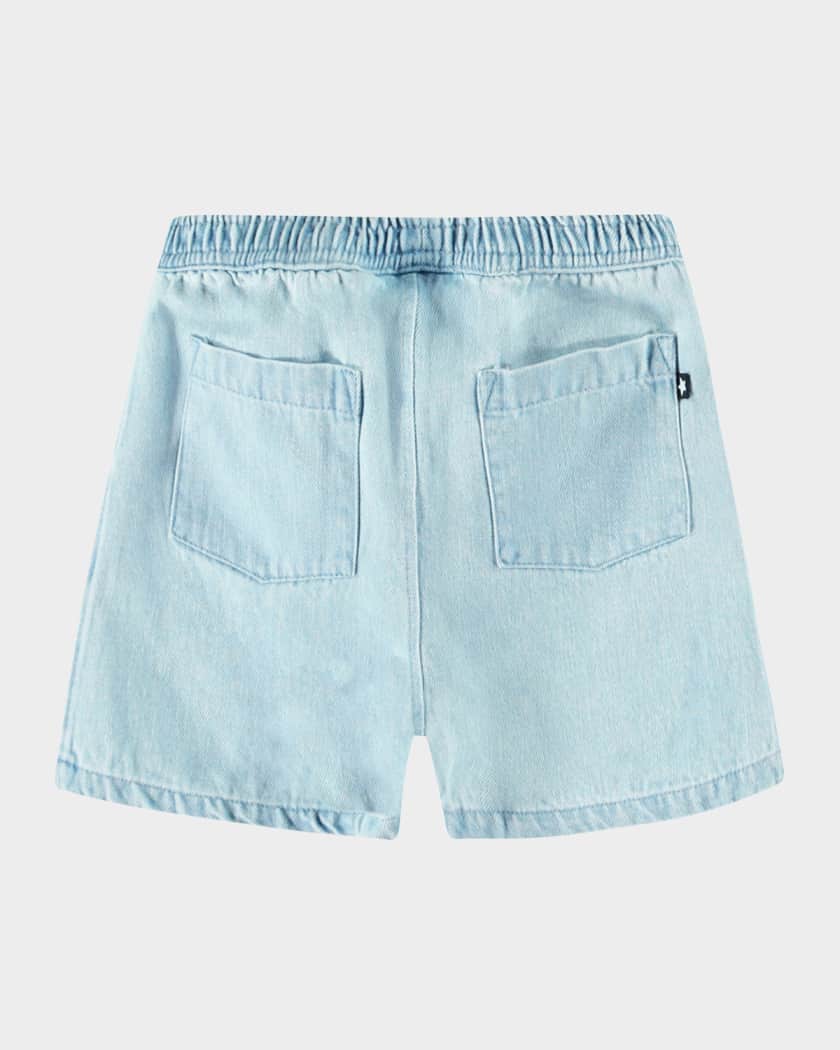 Boy's Shine Denim Shorts, Size 6M-2