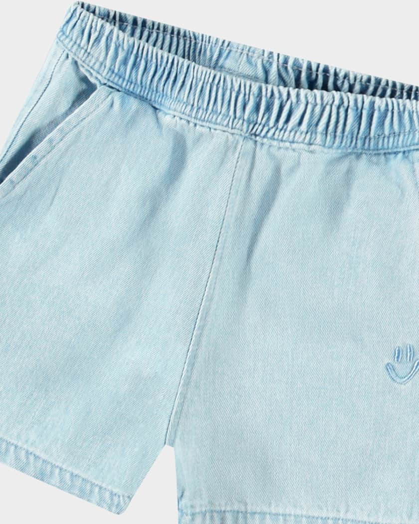 Boy's Shine Denim Shorts, Size 6M-2