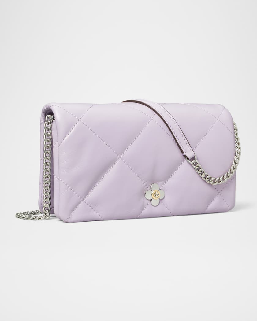Kira Clover Quilted Leather Chain Wallet 
