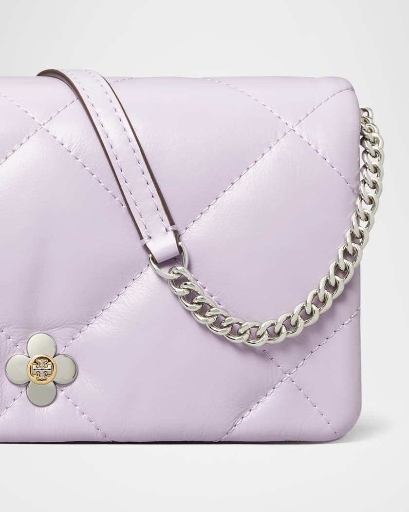 Kira Clover Quilted Leather Chain Wallet 