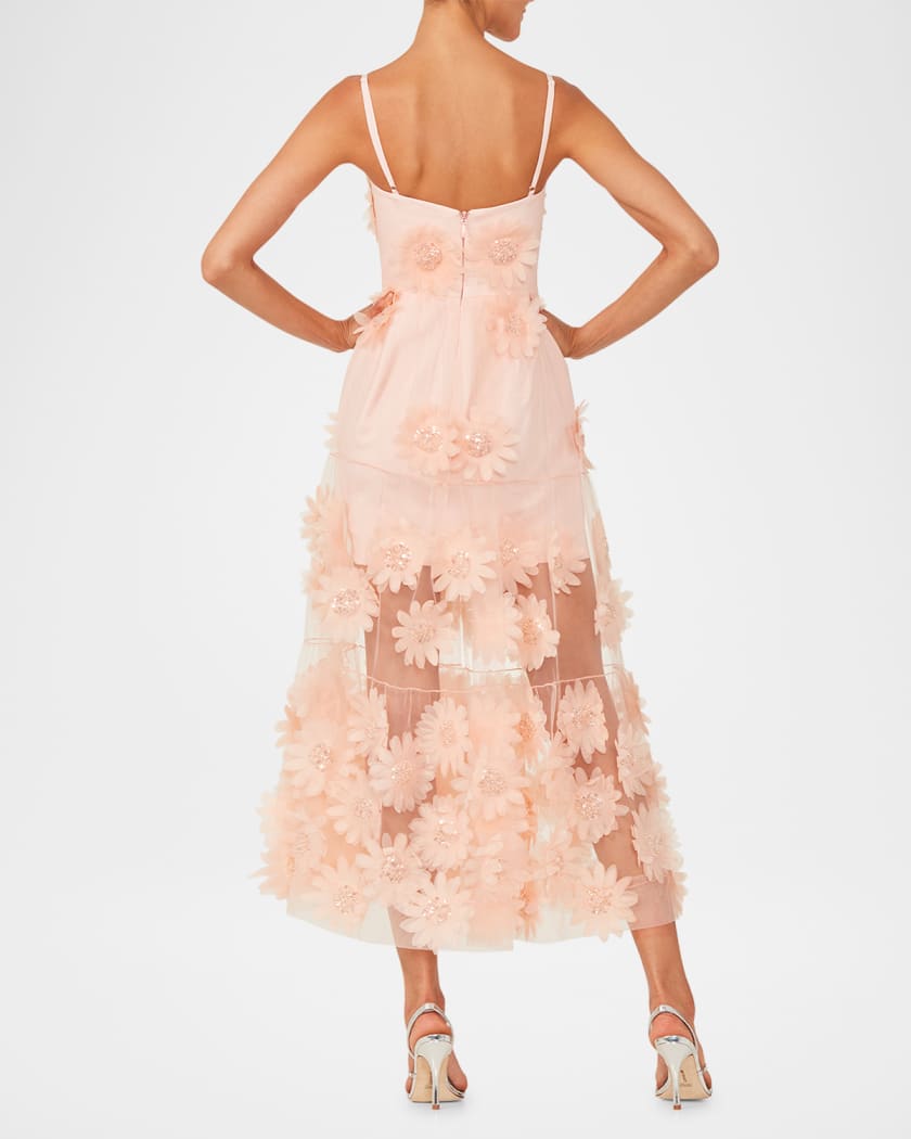 Exclusive Audrey 3D Floral Midi Dress
