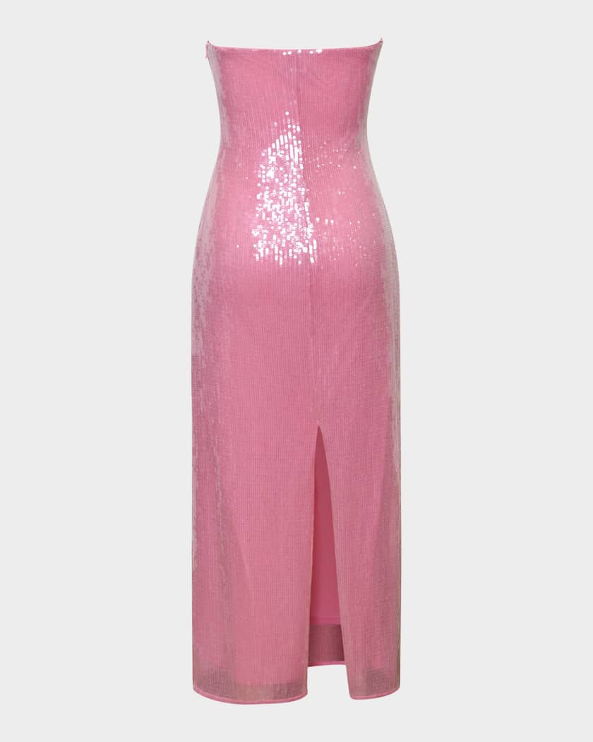 Elena Strapless Sequin Column Maxi Dress