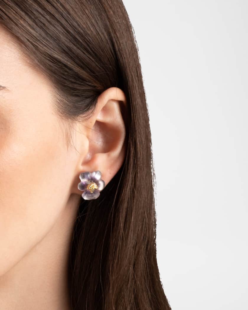 Pansy Lucite Petite Post Earrings
