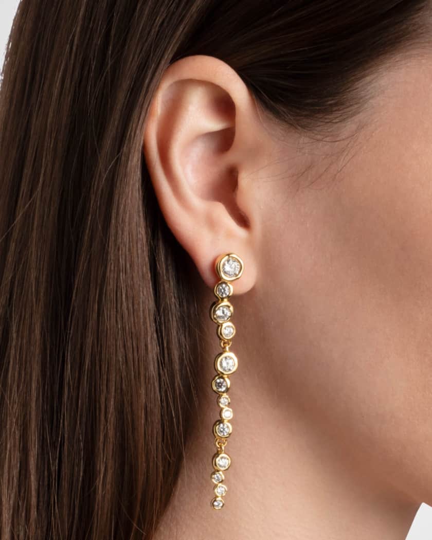 Alexis Bittar Asterales Gold CZ Cascading Earrings | Neiman