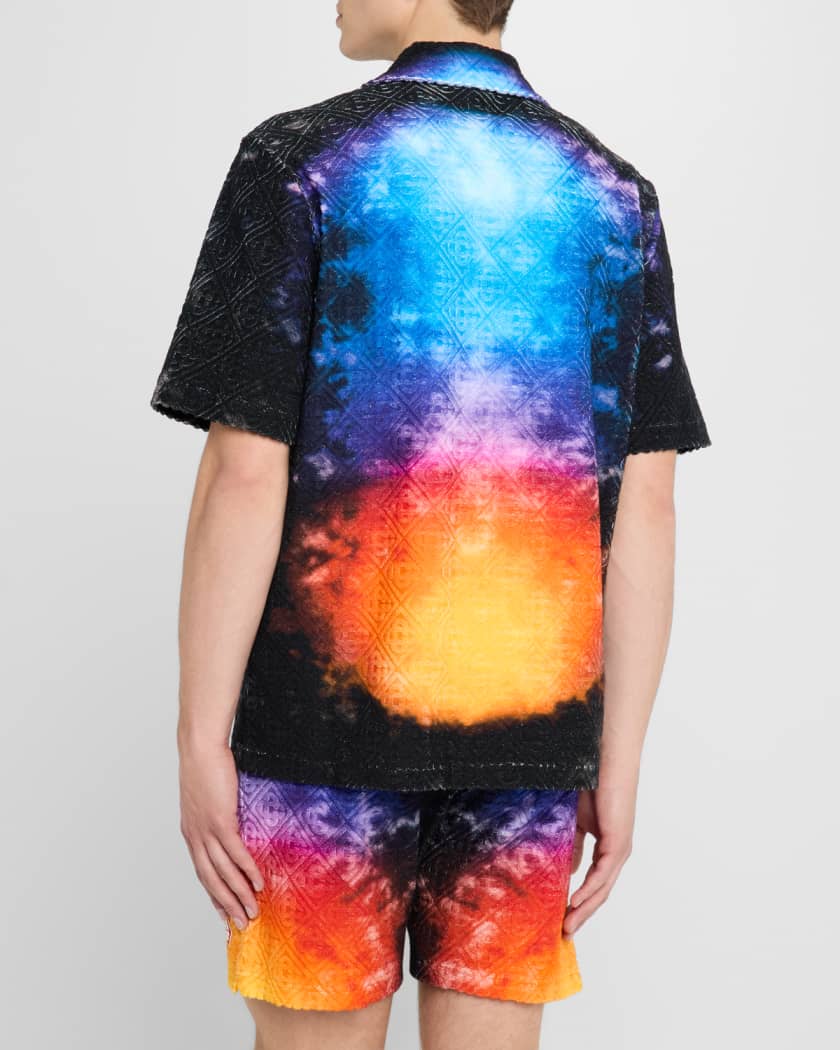 Men's Gradient Monogram Toweling Camp Shirt