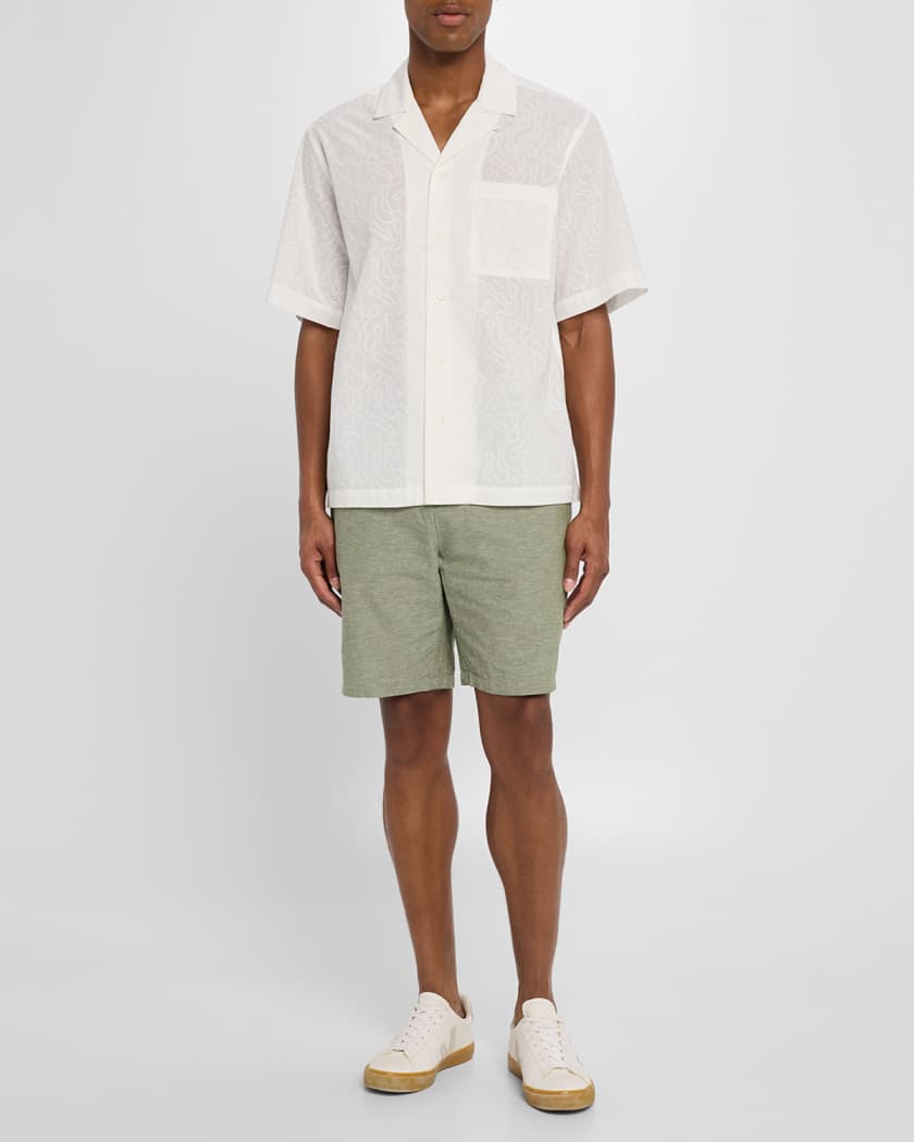 Men's Cotton-Linen Bermuda Shorts