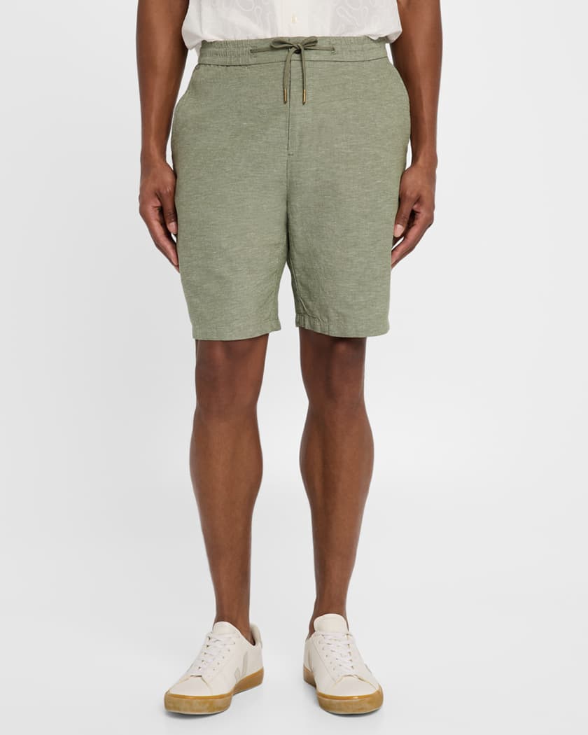 Men's Cotton-Linen Bermuda Shorts
