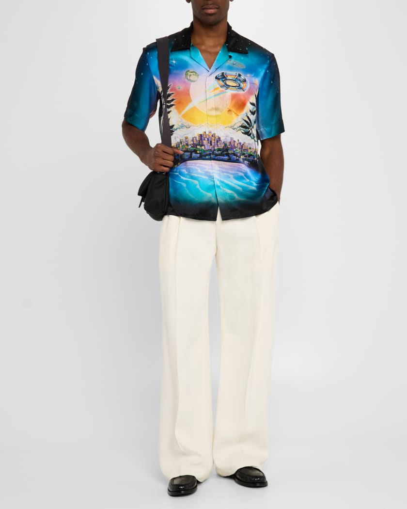 Men's La Premonition Silk Camp Shirt