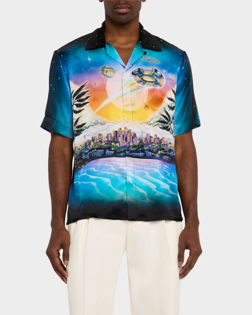 Men's La Premonition Silk Camp Shirt