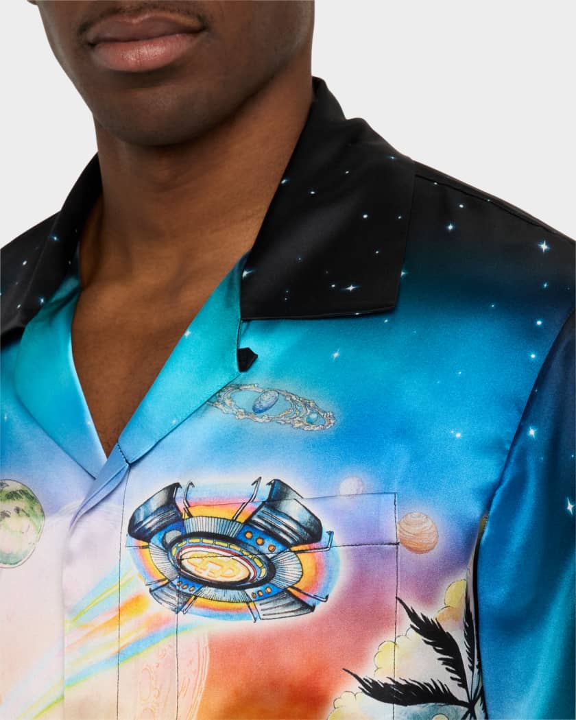 Men's La Premonition Silk Camp Shirt