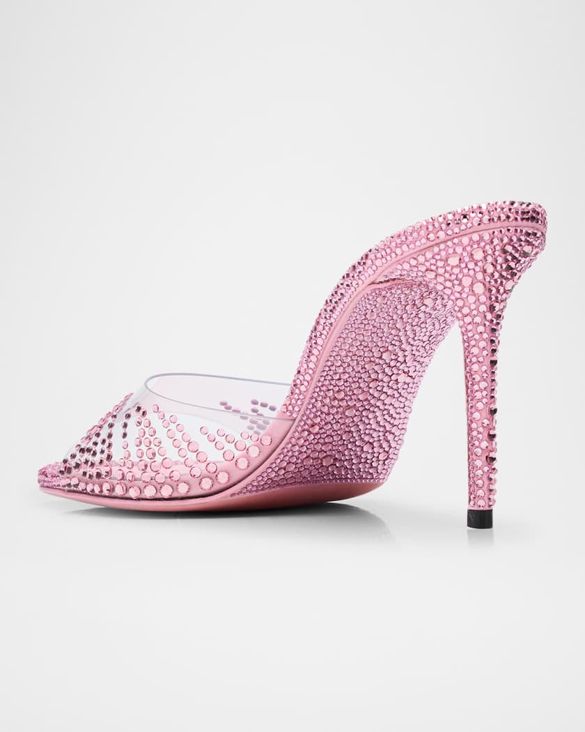 Crystal Flame Mule Heels