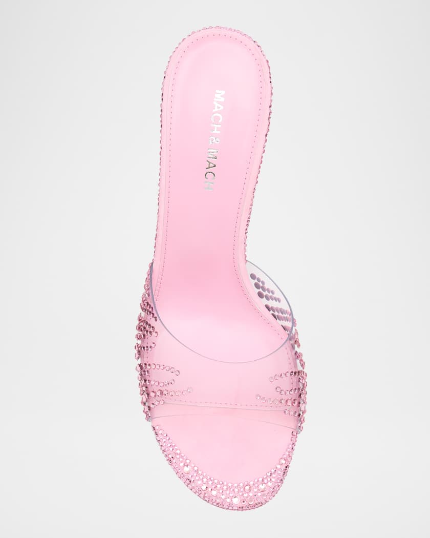 Crystal Flame Mule Heels
