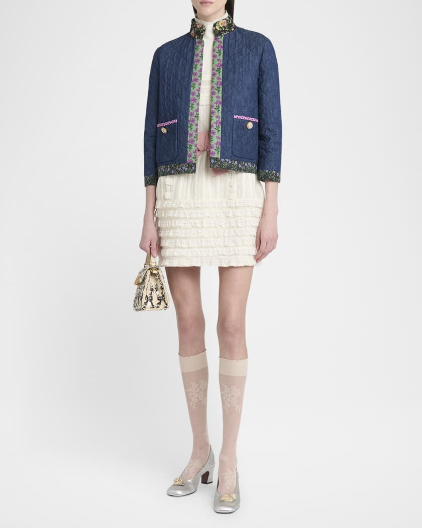 ジャケット VALENTINO GARAVANI MATELASSE FLOREAL APRES L'HIVER JACKET Apres L'hiver Floral Matelassé Jacket for Woman | Valentino US