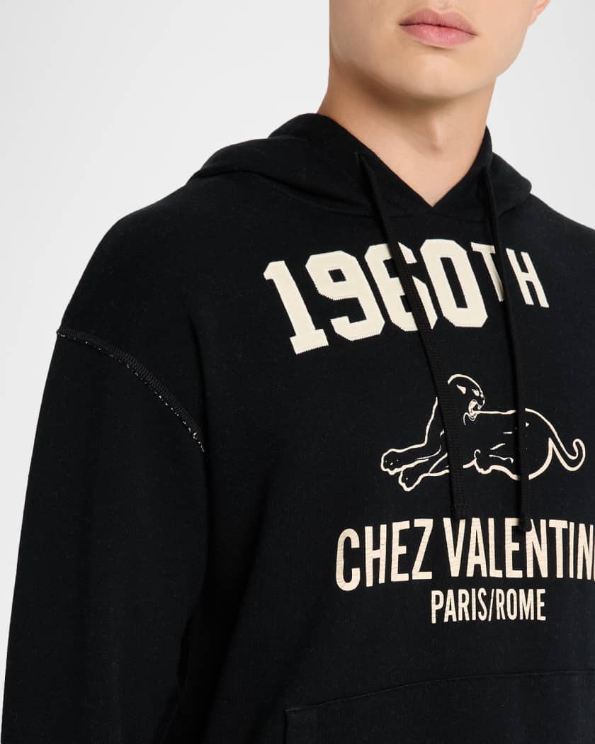 【関税＆送料込み】Valentino Garavani Chez Valentino Garava Valentino Garavani Men's Chez Valentino Logo Graphic Hoodie