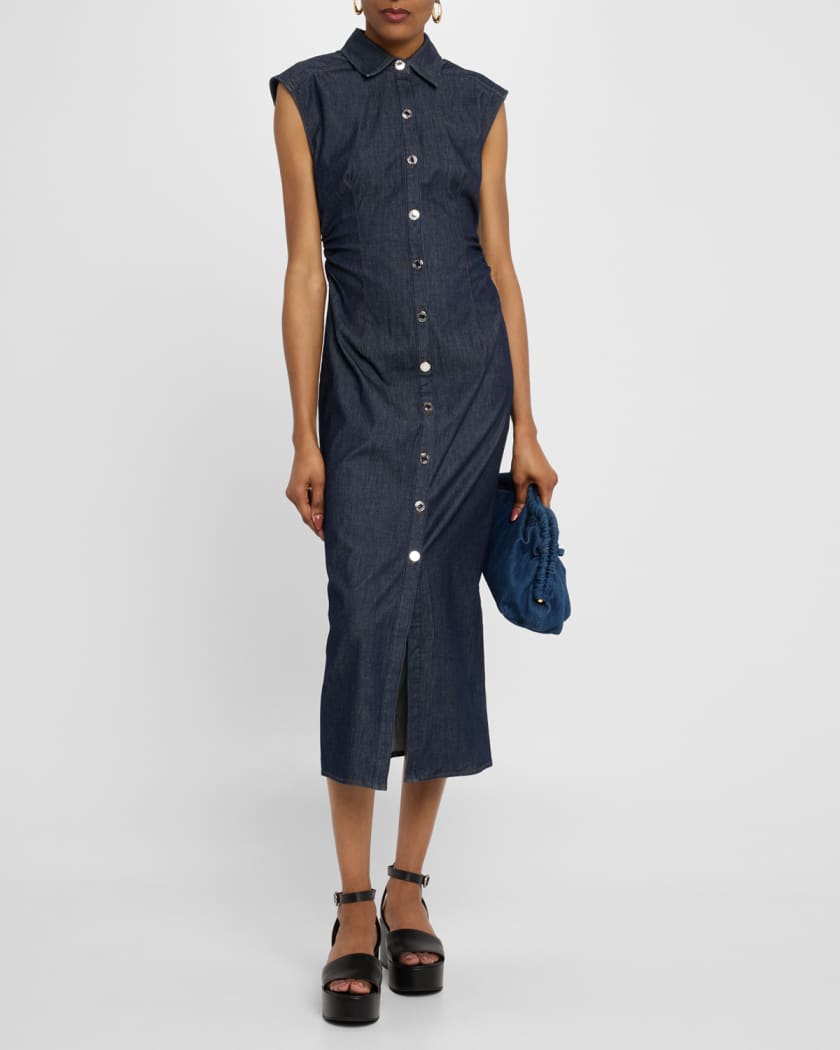 AIRFLEX Leah Button-Front Midi Dress