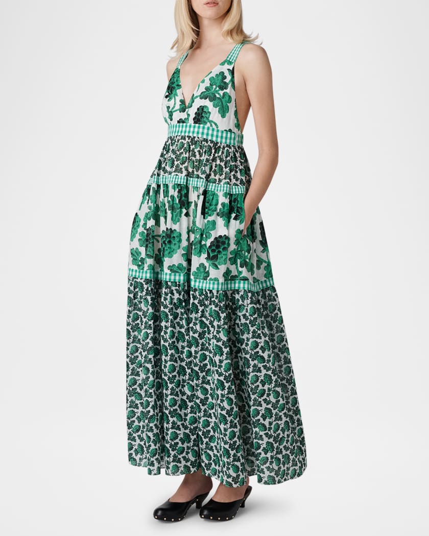 DIANE VON FURSTENBERG Sean ruffled floral-print stretch-mesh