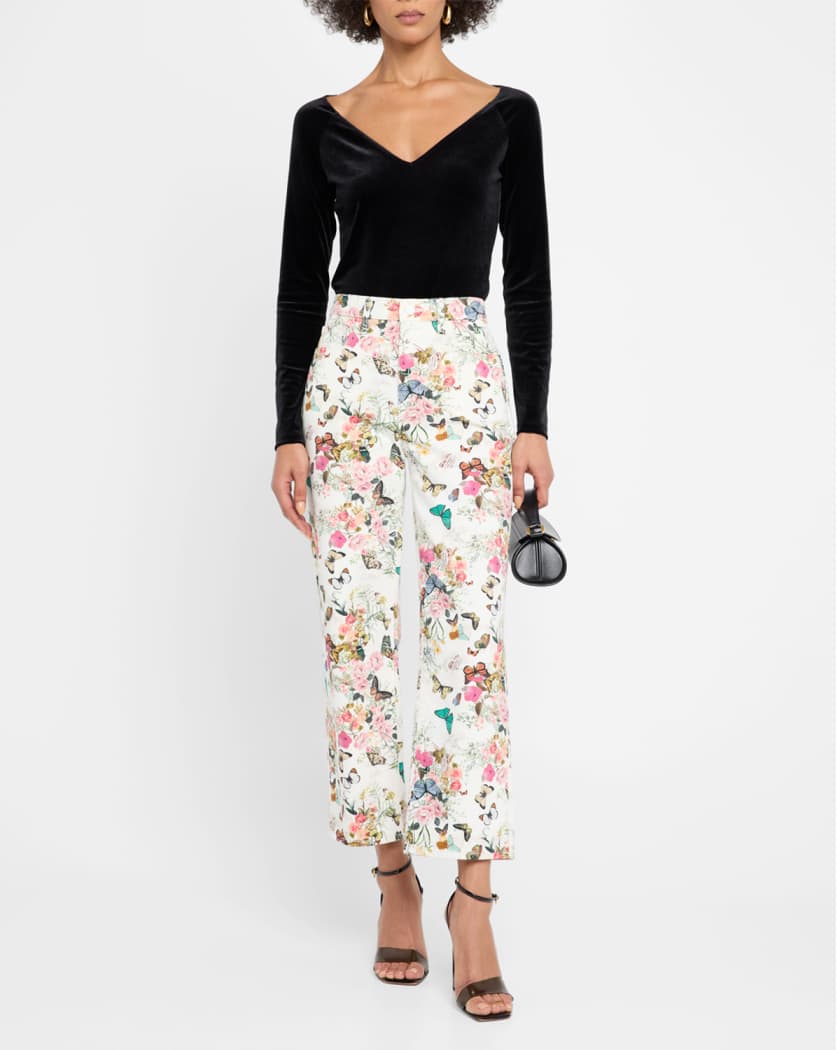 June Exclusive Print Crop Stovepipe Jeans