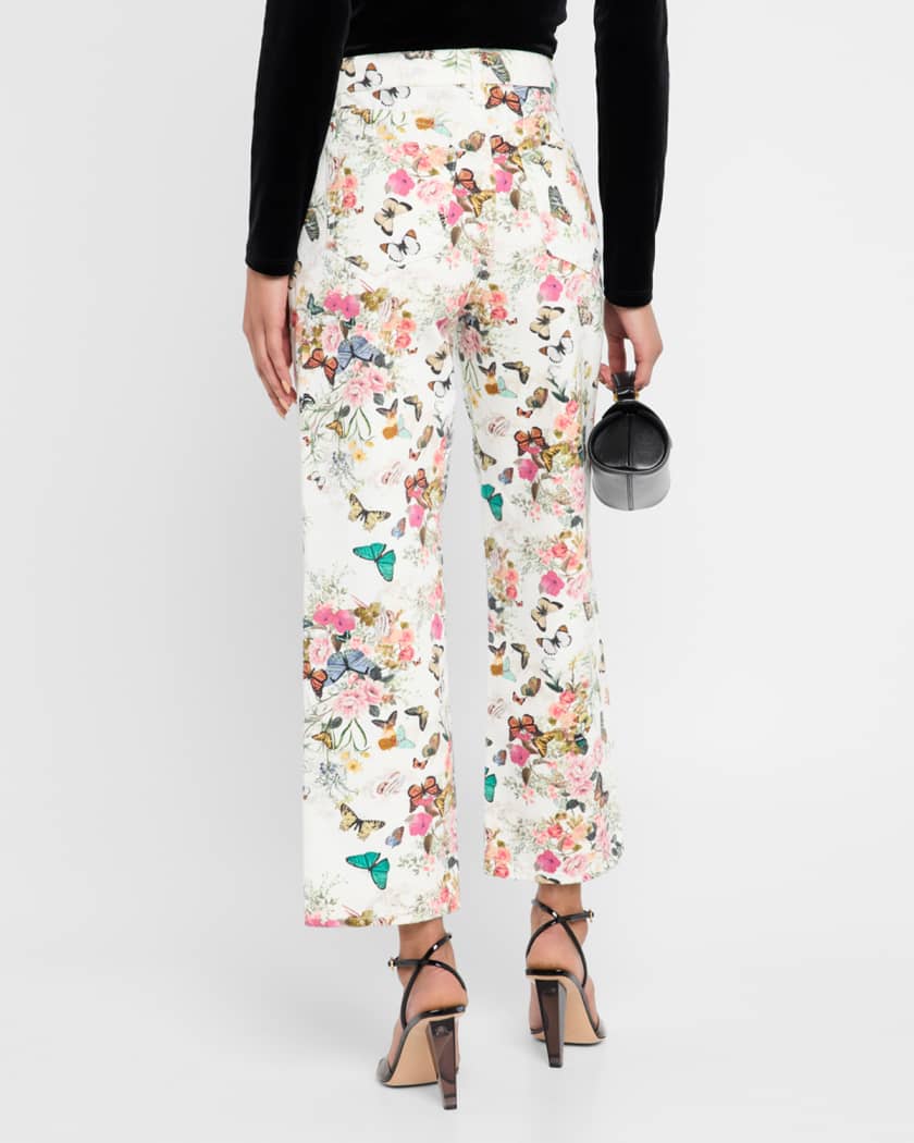 June Exclusive Print Crop Stovepipe Jeans