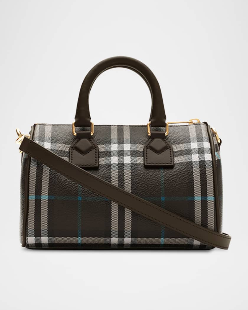 Check Bowling Top-Handle Bag