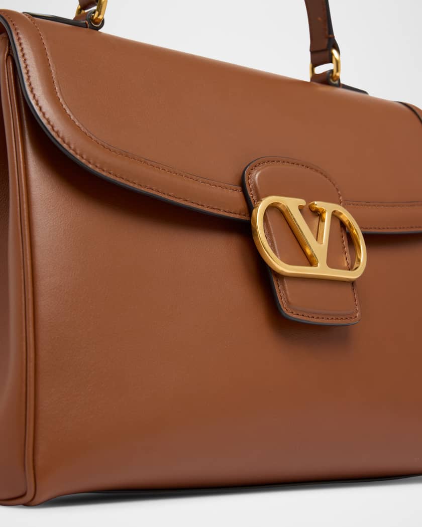 Valentino Garavani 9 to 5 Flap Leather Top-Handle Bag