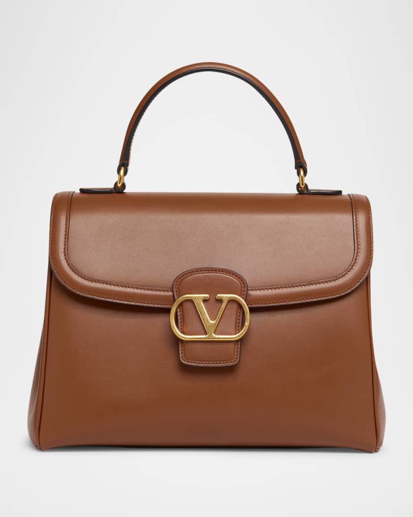 Valentino Garavani 9 to 5 Flap Leather Top-Handle Bag
