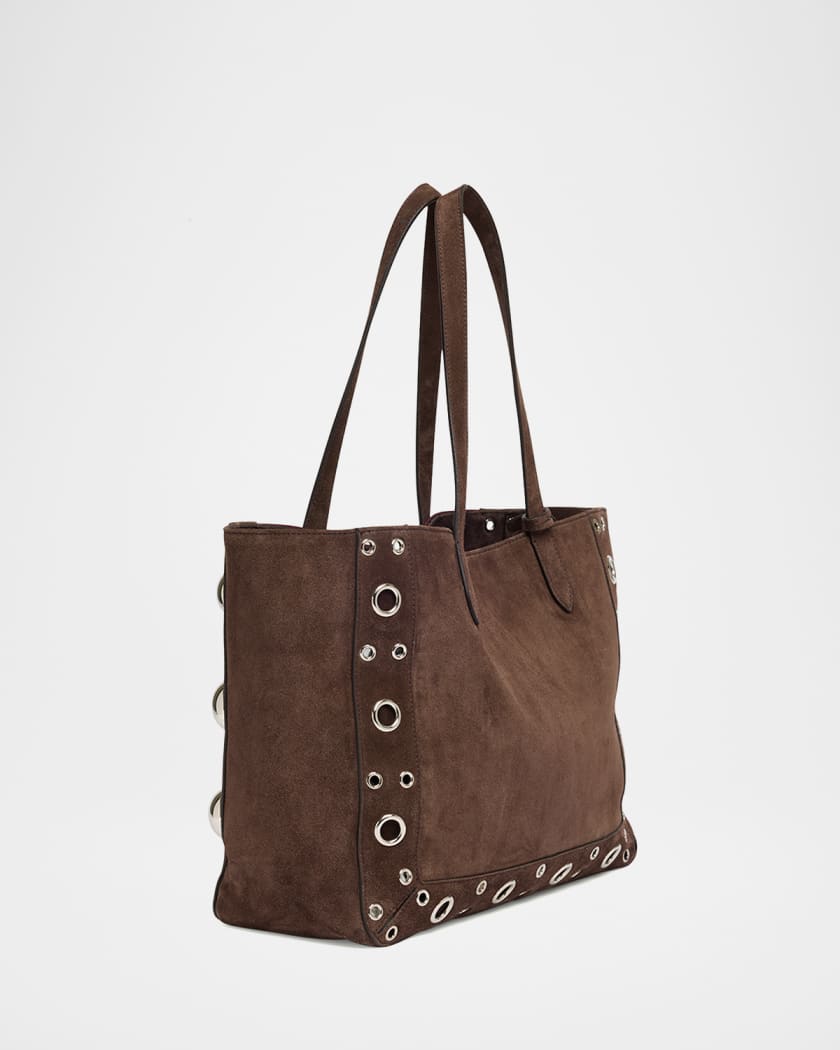 【VALENTINO GARAVANI】NELLCOTE SUEDE トートバッグ Valentino Garavani Nellcote Mirrored Suede Tote Bag | Neiman