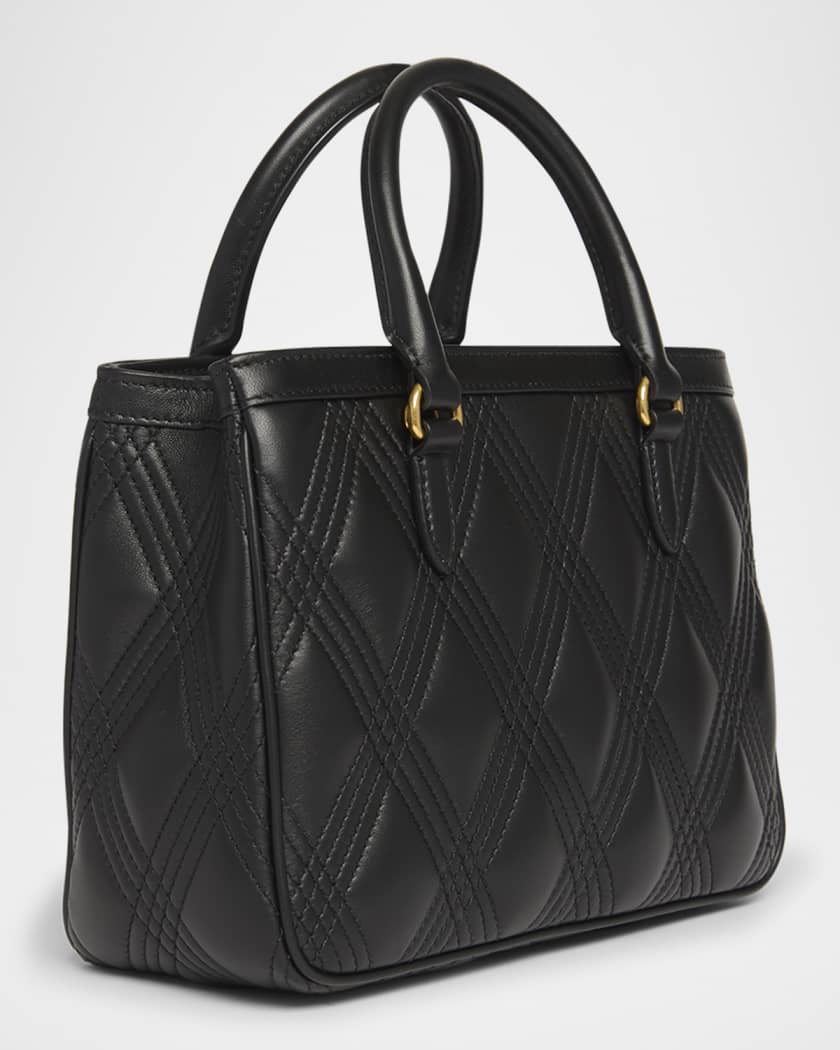 Quilted Leather Top-Handle Bag