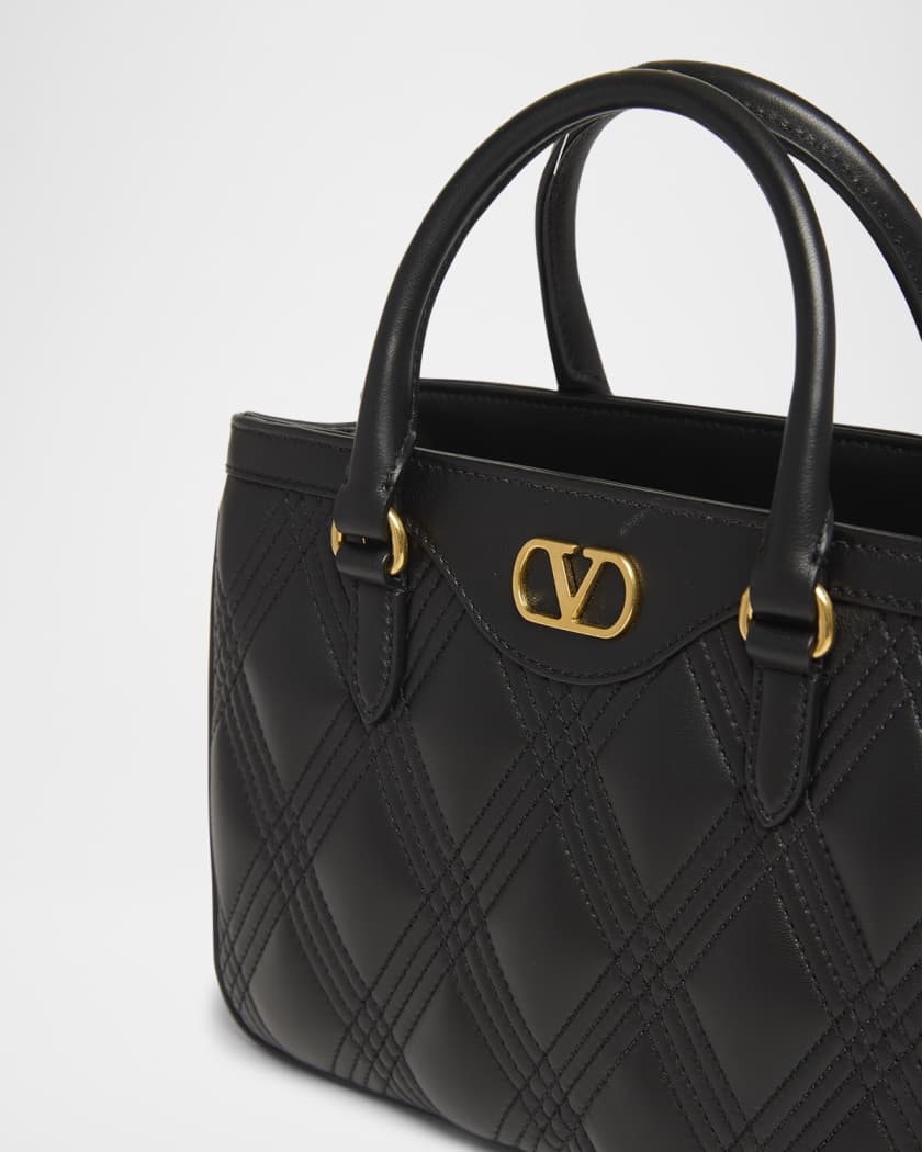 Quilted Leather Top-Handle Bag