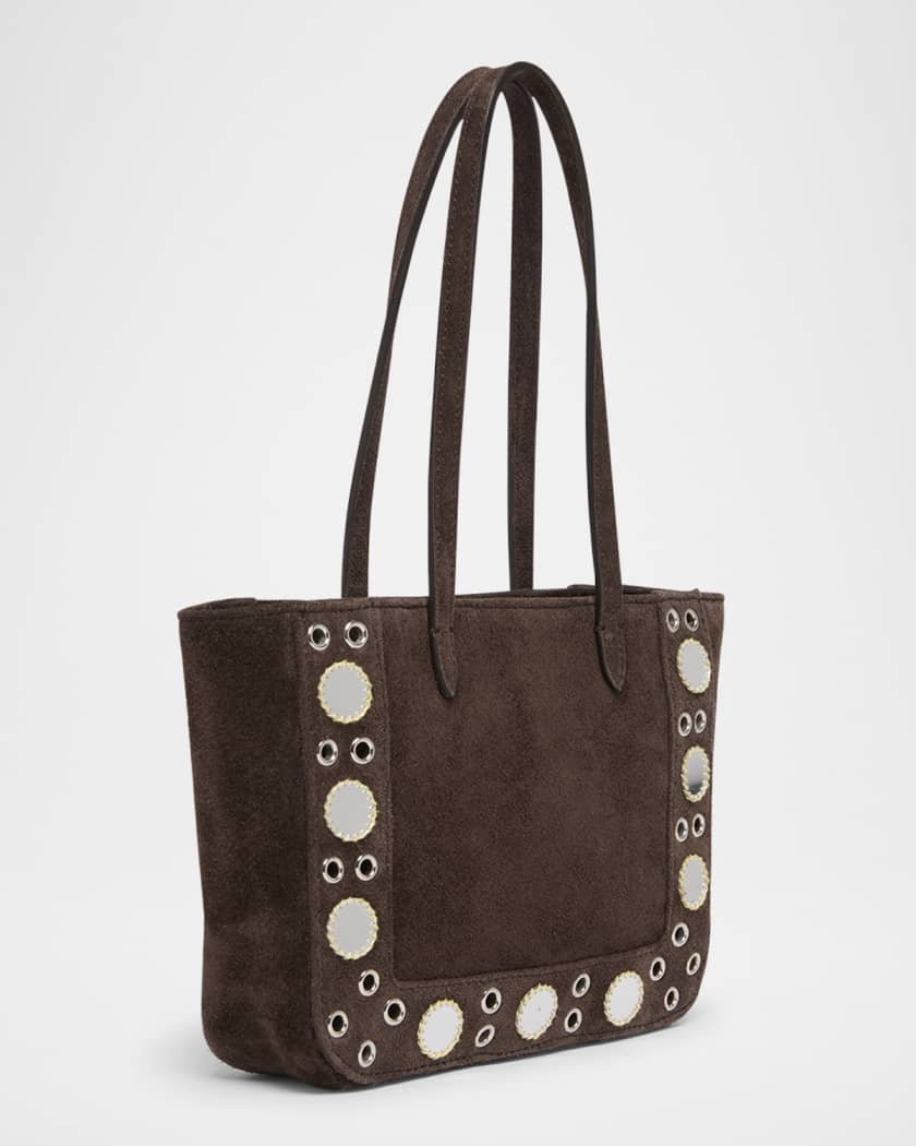 Valentino Garavani Nellcote Mirror-Embellished Suede Mini
