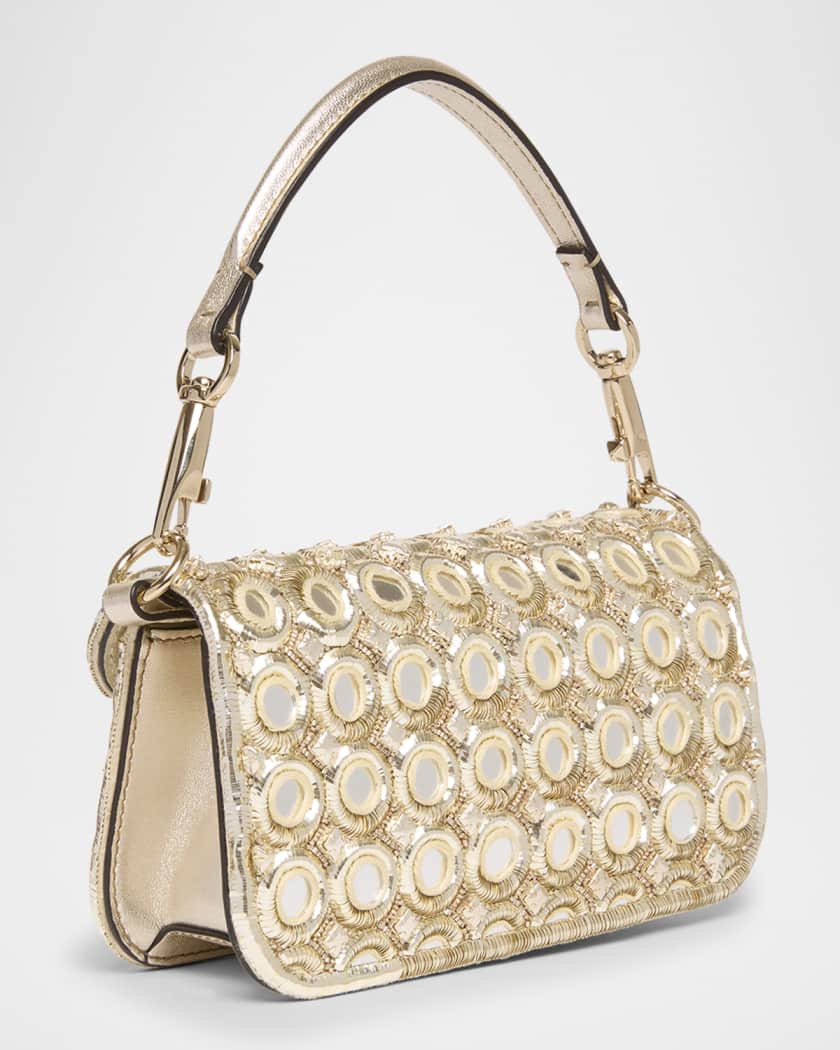 Loco Small Mirror Embellished Shoulder Bag