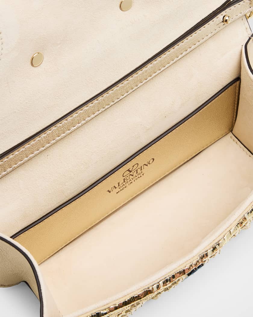 Valentino Garavani Loco Small Mirror Embellished Shoulder Bag
