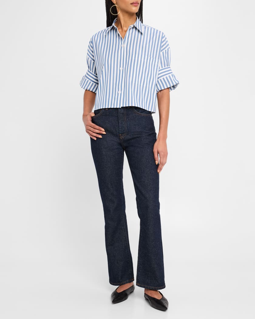 Next Ex Striped Button-Front Shirt