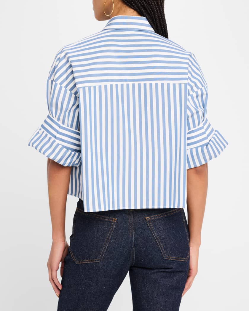 Next Ex Striped Button-Front Shirt